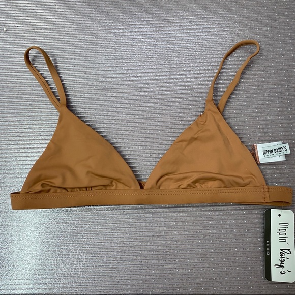 Dippin' Daisy’s Nude Triangle Bikini Top - Picture 3 of 5